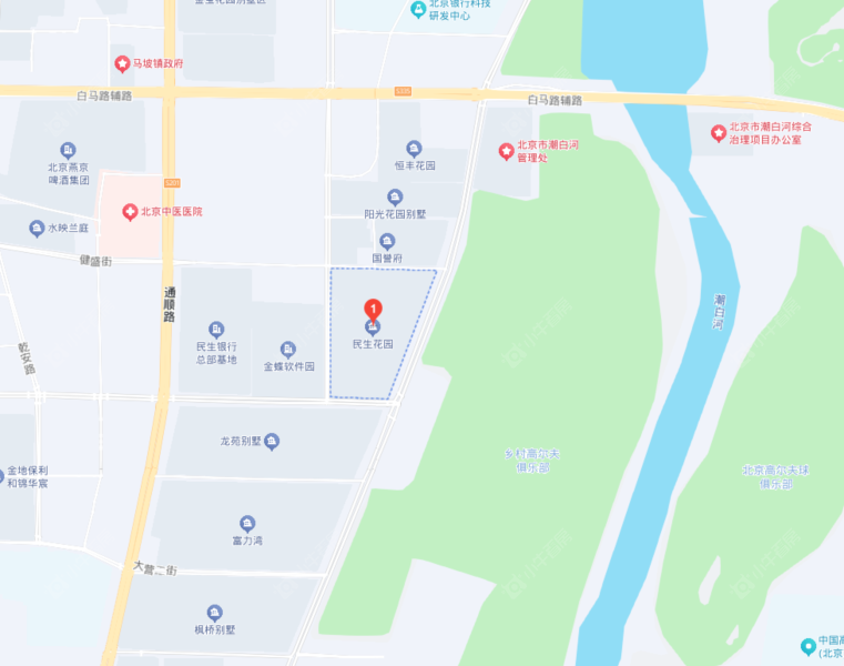 ‌‌北京民生花园区位图