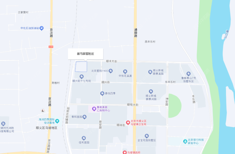 北京新马家园区位图 
