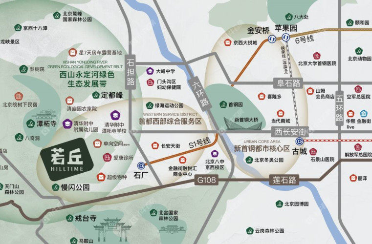 若丘区位图 