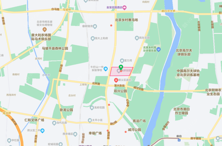 北京枫桥别墅区位图 